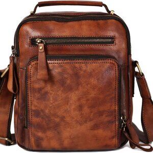 Leather Messenger Bag for Men, Men Purse Bag Full Grain Leather